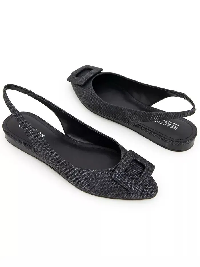 Женские туфли Linton Buckle Wedge Flats Kenneth Cole Reaction — изображение 8 из 8, черный