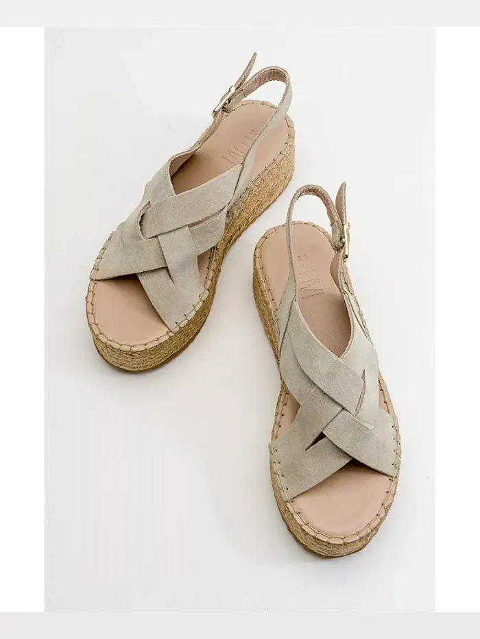 Сандалии на платформе Lontano из замши (женские) Forever & Always Shoes — изображение 3 из 6, бежевый