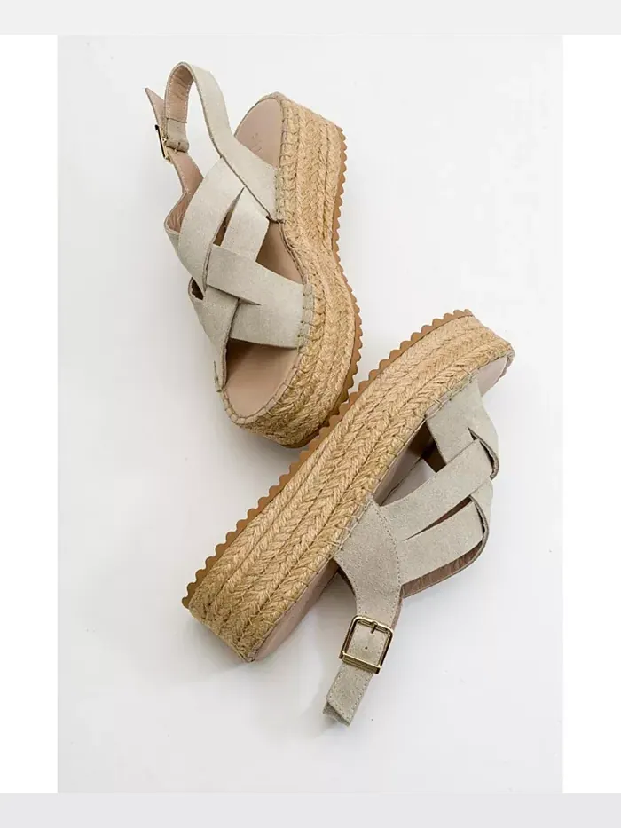 Сандалии на платформе Lontano из замши (женские) Forever & Always Shoes — изображение 4 из 6, бежевый