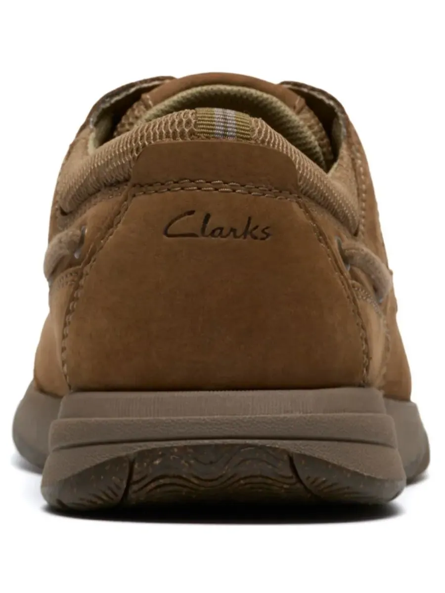 Туфли мужские Clarks Sailview на шнуровке, кожаные — изображение 3 из 6, песочный