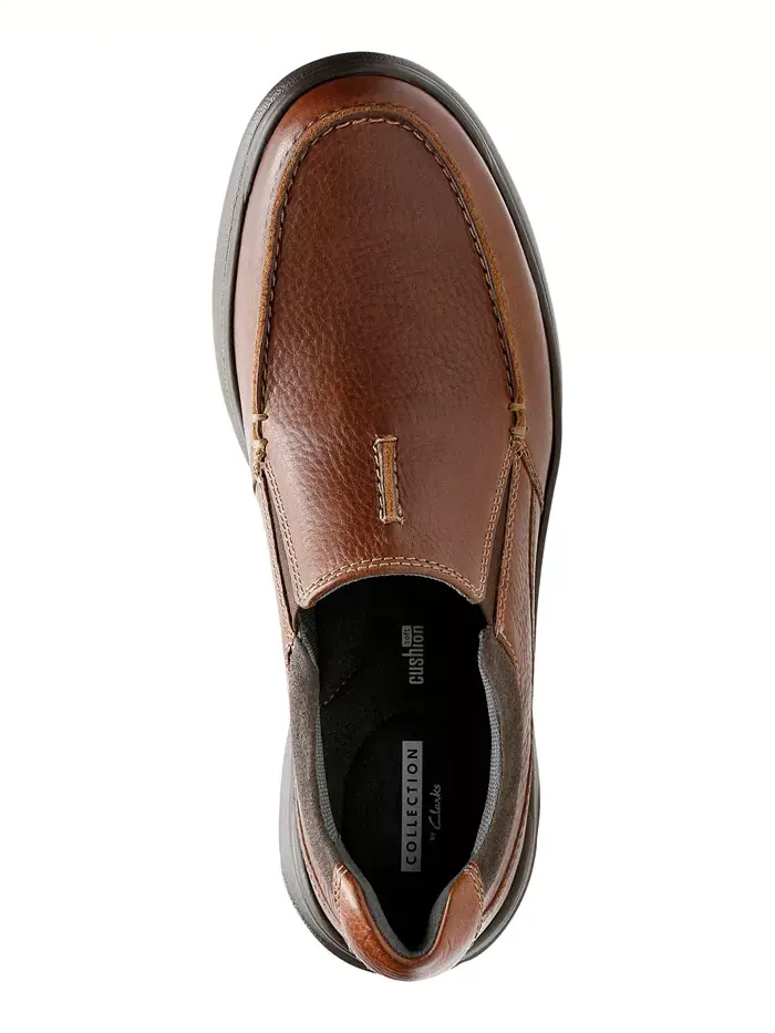 Слипоны мужские Clarks Cotrell Free, кожаные — изображение 3 из 5, табачный
