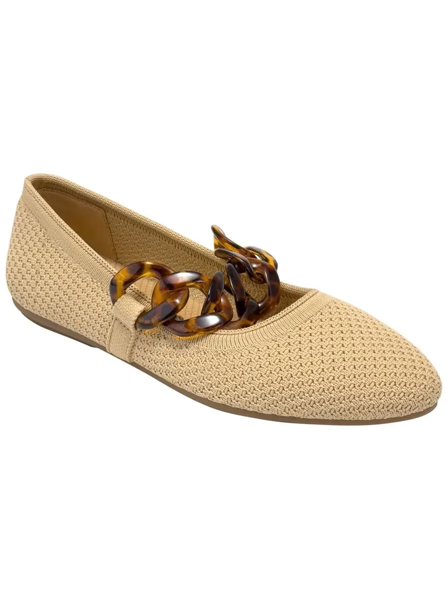 Женские вязаные балетки Alanisette без шнурков Aerosoles — изображение 1 из 6, бежевый