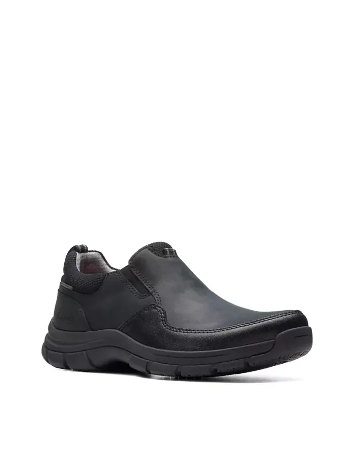 Слипоны мужские Clarks Walpath Step, кожаные — изображение 1 из 7, черный