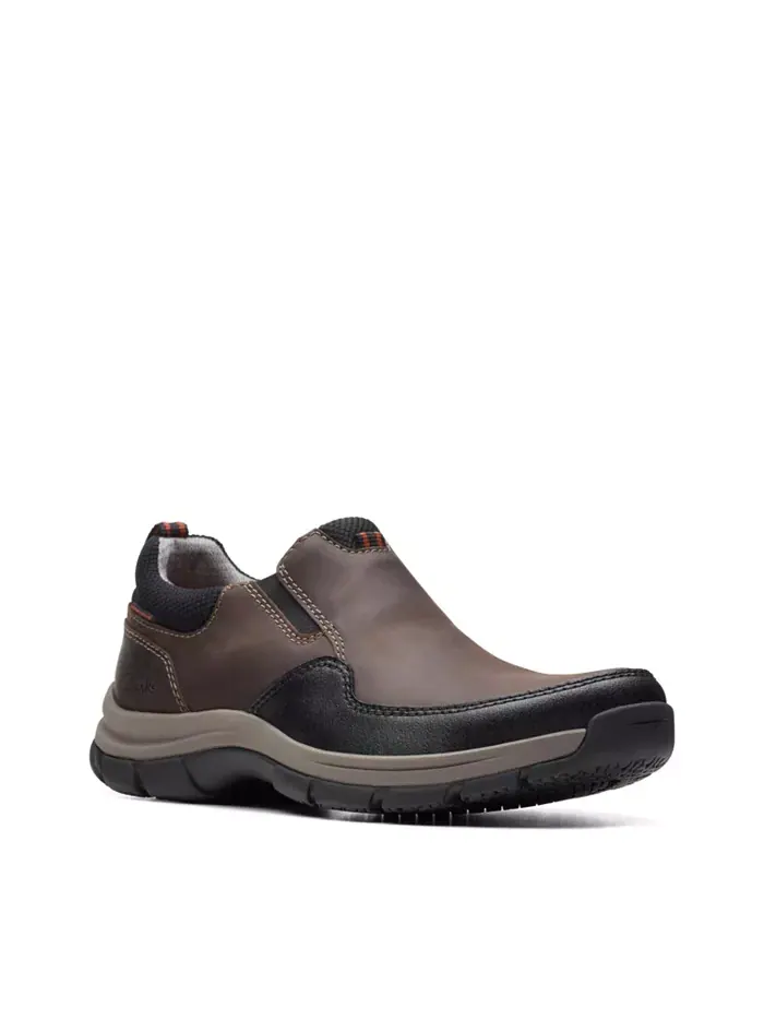 Слипоны мужские Clarks Walpath Step, кожаные — изображение 1 из 7, коричневый