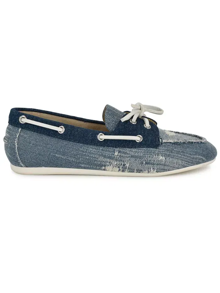 Женские яхтенные слипоны Boat Shoes Nine West — изображение 2 из 5, синий джинсовый синий