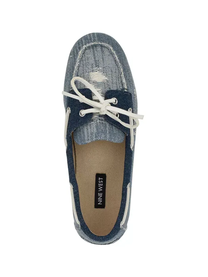 Женские яхтенные слипоны Boat Shoes Nine West — изображение 4 из 5, синий джинсовый синий