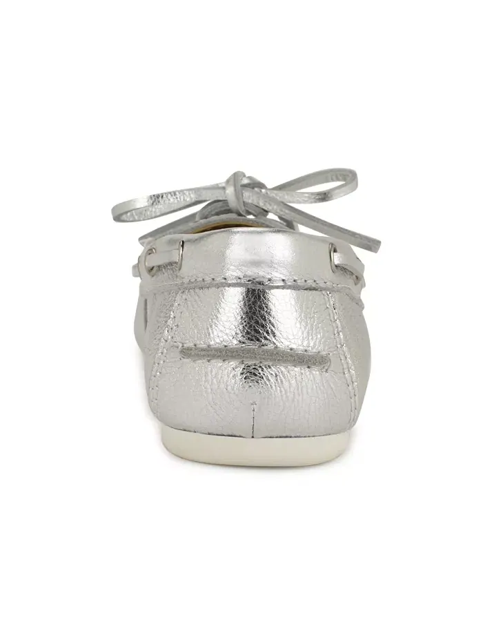 Женские слипоны Nine West Yacht, серебряные — изображение 3 из 5, серебристый