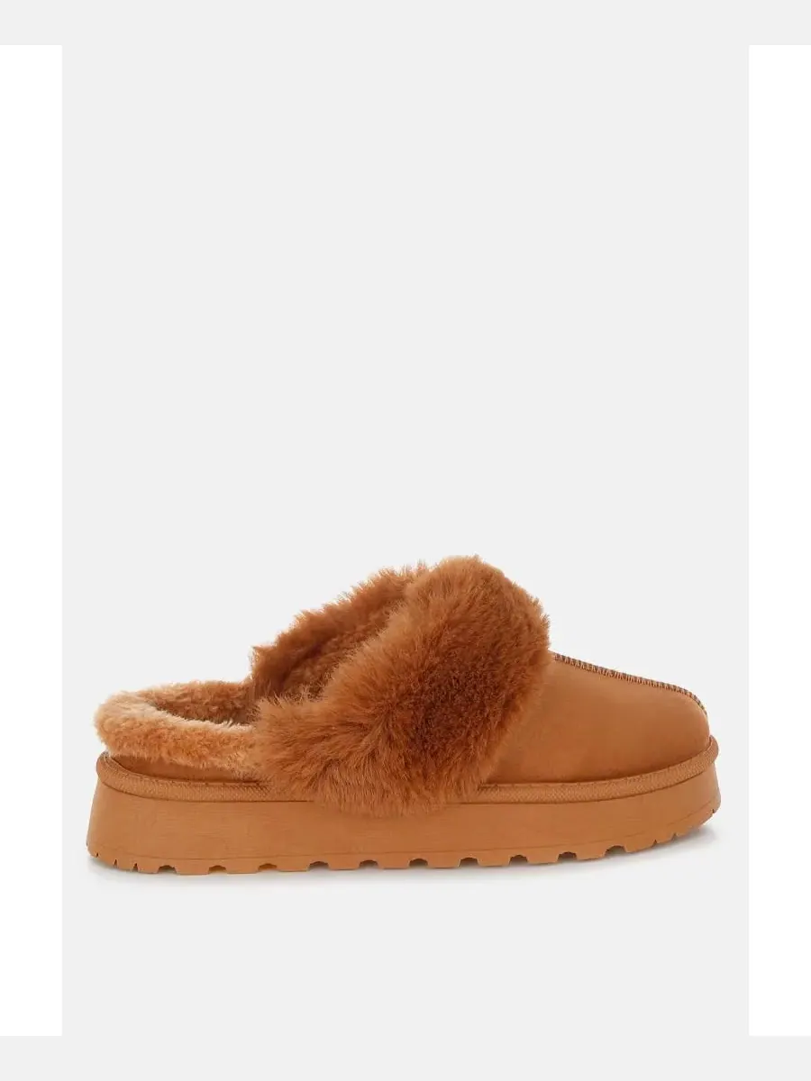 Женские балетки Portho с искусственным мехом London Rag — изображение 2 из 8, бежевый/хаки