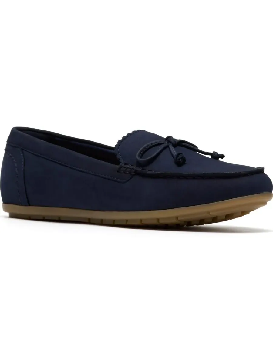 Балетки Clarks Elliotte Sail без шнурков, темно-синий нубук