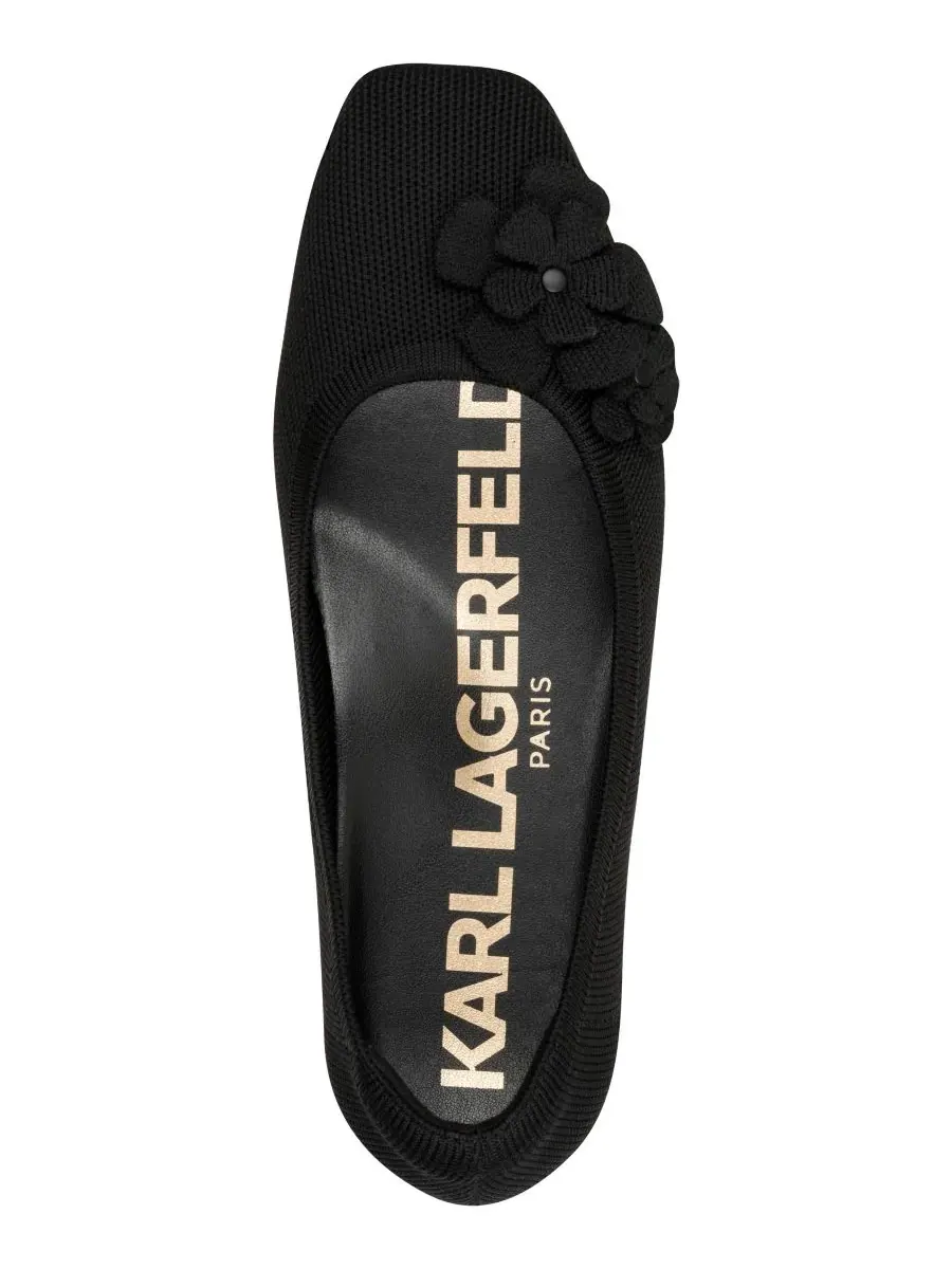 Женские балетки Zundro без шнурков KARL LAGERFELD PARIS — изображение 4 из 5, черный