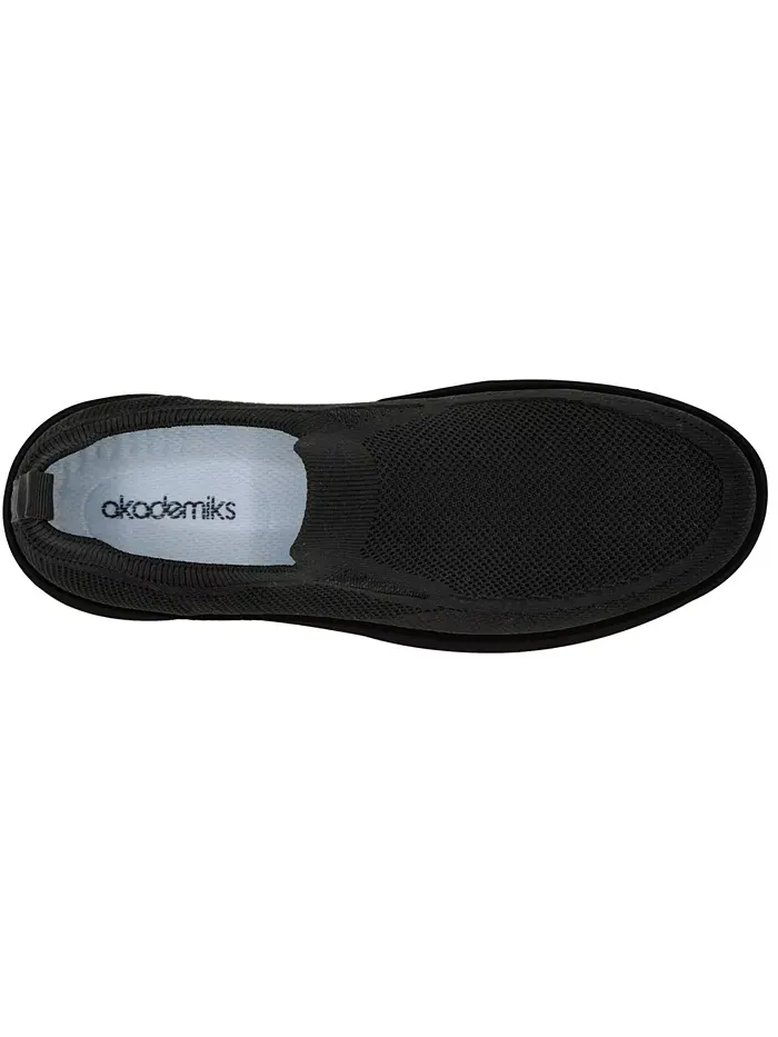 Мужские слипоны Olney из трикотажа Akademiks — изображение 3 из 7, черный/черный