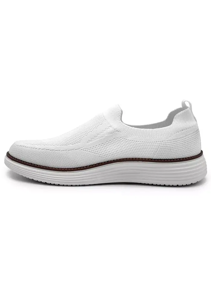 Мужские слипоны Olney из трикотажа Akademiks — изображение 3 из 7, белый