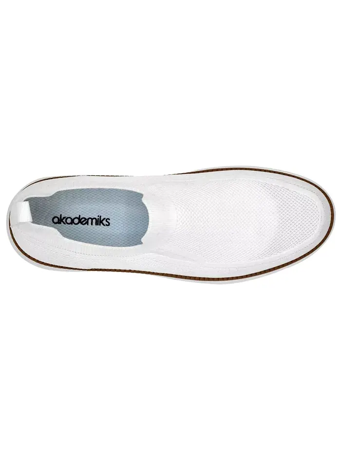 Мужские слипоны Olney из трикотажа Akademiks — изображение 7 из 7, белый