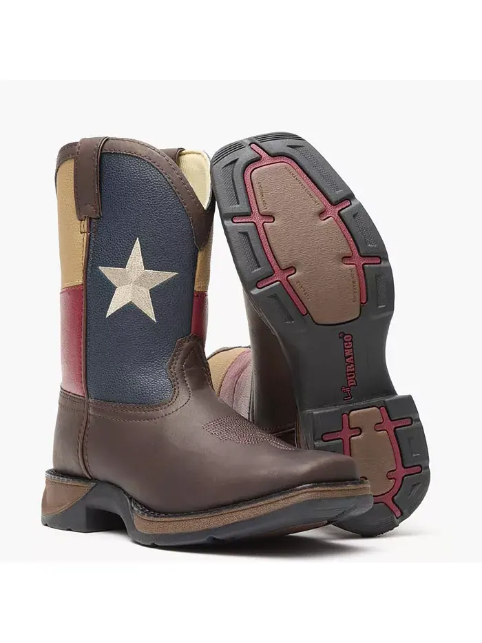 Детские Lil' Rebel от Kids' Texas Flag Western Boot Durango — изображение 2 из 7, коричневый