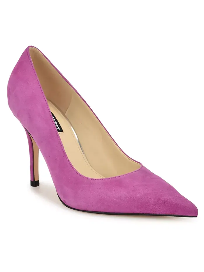 Женские слипоны Gemmha на шпильке Nine West — изображение 1 из 5, темный розовый