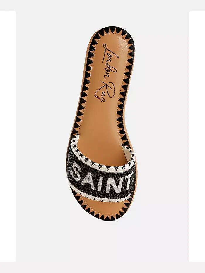 Бисерные слипоны Saint Tropez для женщин London Rag — изображение 4 из 6, черный