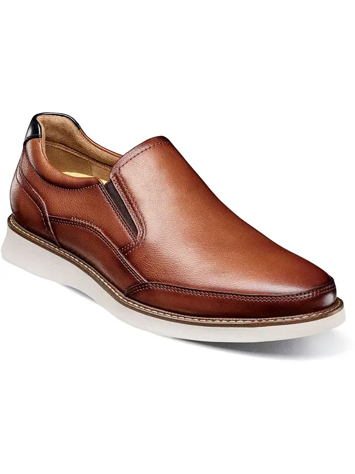 Мужские слипоны Launch Moc Toe Florsheim — изображение 1 из 7, коньячный мульти