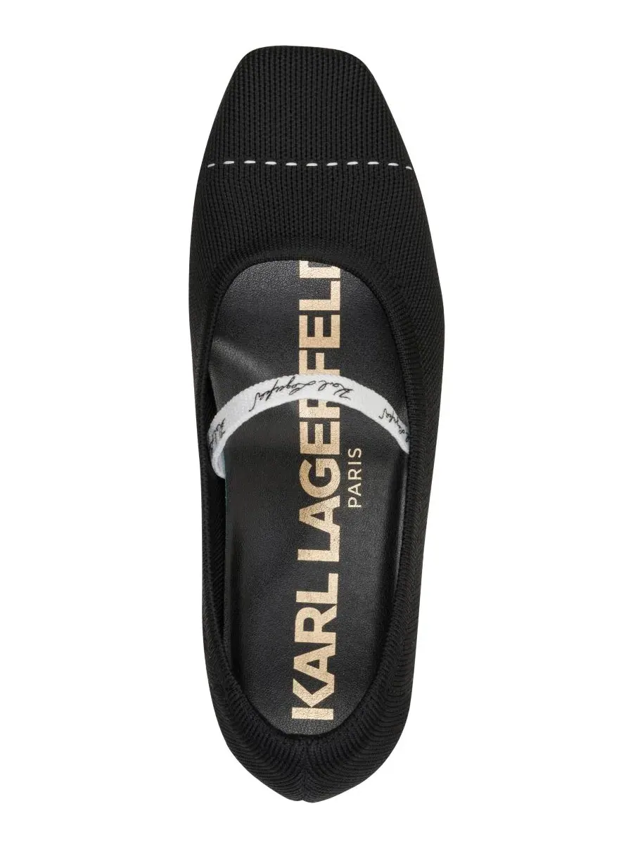 Женские балетки Zailey Mary Jane без шнурков KARL LAGERFELD PARIS — изображение 4 из 5, черный