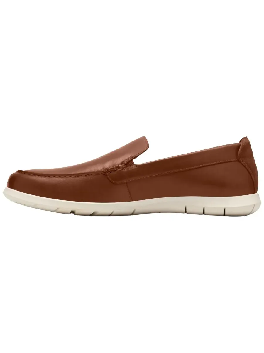 Слипоны мужские Clarks Flexway Step Shoes, кожаные — изображение 6 из 6, бежевый/бежевый