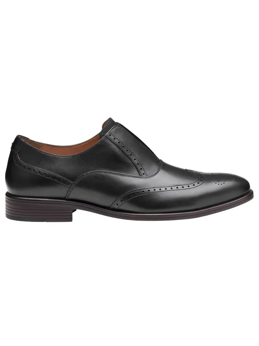 Мужские слипоны Reeve Wingtip Johnston & Murphy — изображение 2 из 5, черный