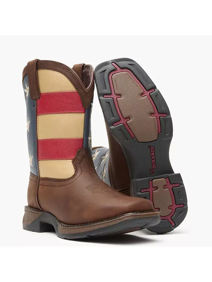Детские Lil' Rebel от Kids' Patriotic Western Boot Durango — изображение 2 из 7, коричневый