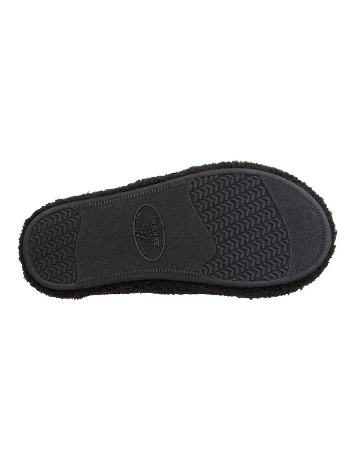 Женские уютные плюшевые махровые слипоны Joey Clog Isotoner Signature — изображение 6 из 6, черный