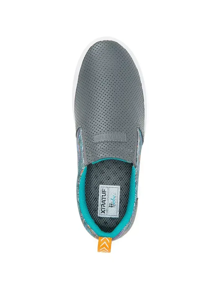 Женские слипоны FisheWear Leather Sharkbyte Deck Xtratuf — изображение 7 из 8, серый