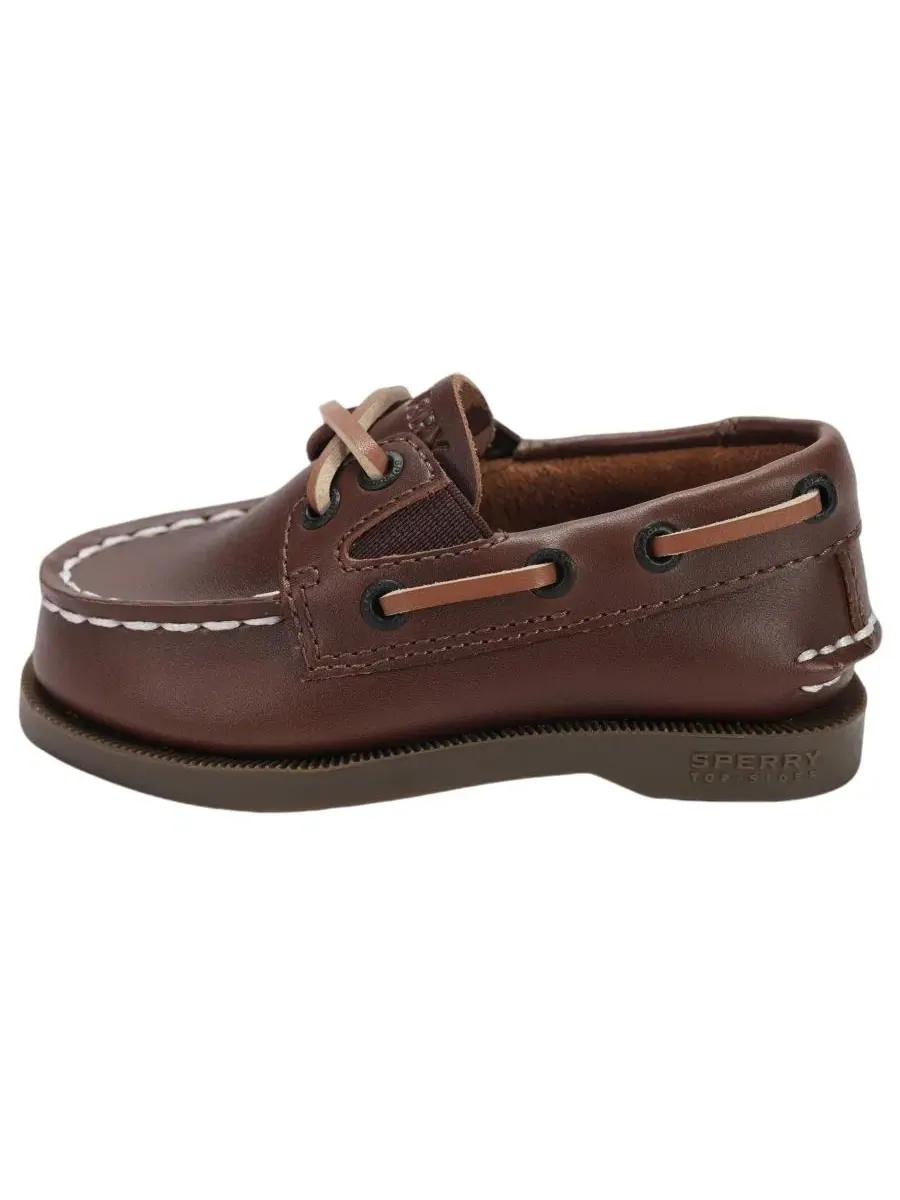 Мокасины-топсайдеры для малышей с эластичной вставкой Sperry — изображение 5 из 7, коричневый
