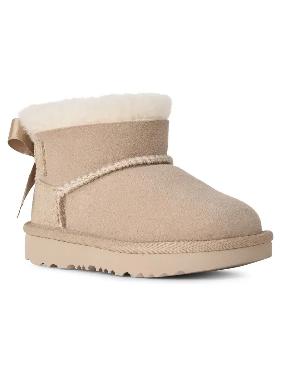 Ботинки-зипперы Ultra Mini Bailey Bow для малышей UGG — изображение 1 из 6, бежевый