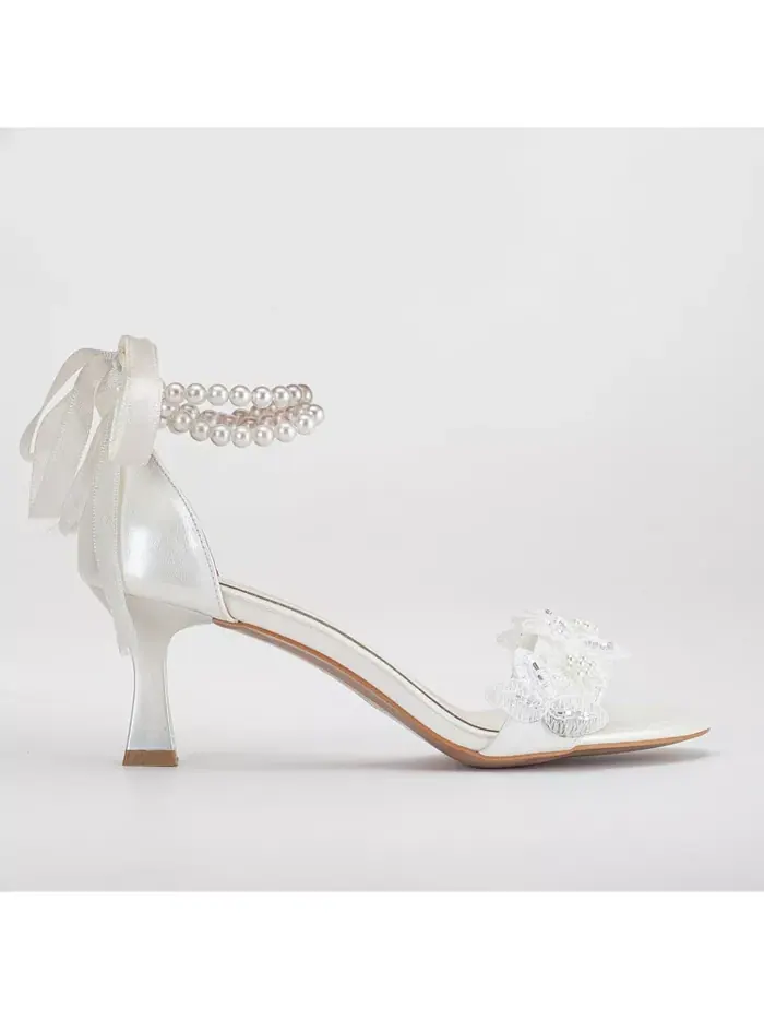 Сандалии Dawn Lace с жемчугом Forever & Always Shoes — изображение 4 из 5