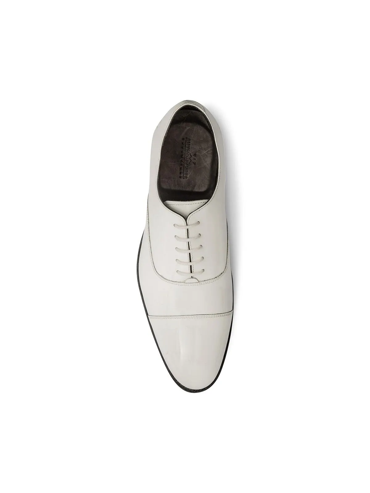 Мужские кожаные модельные туфли-оксфорды clinton tux cap-toe Anthony Veer — изображение 4 из 5, белый