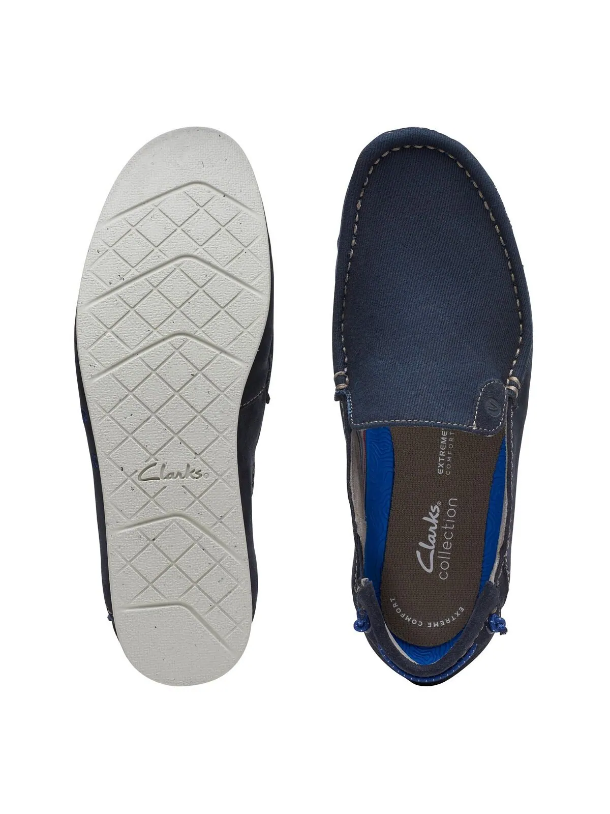Степ-слипоны мужские Clarks Shacrelite, легкие, винтажные — изображение 4 из 6, темно-синий