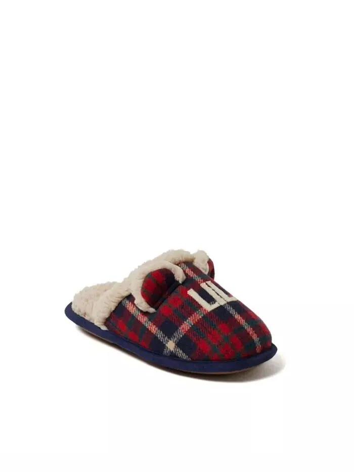 Детские домашние тапочки Lil Bear в клетку Dearfoams — изображение 2 из 5