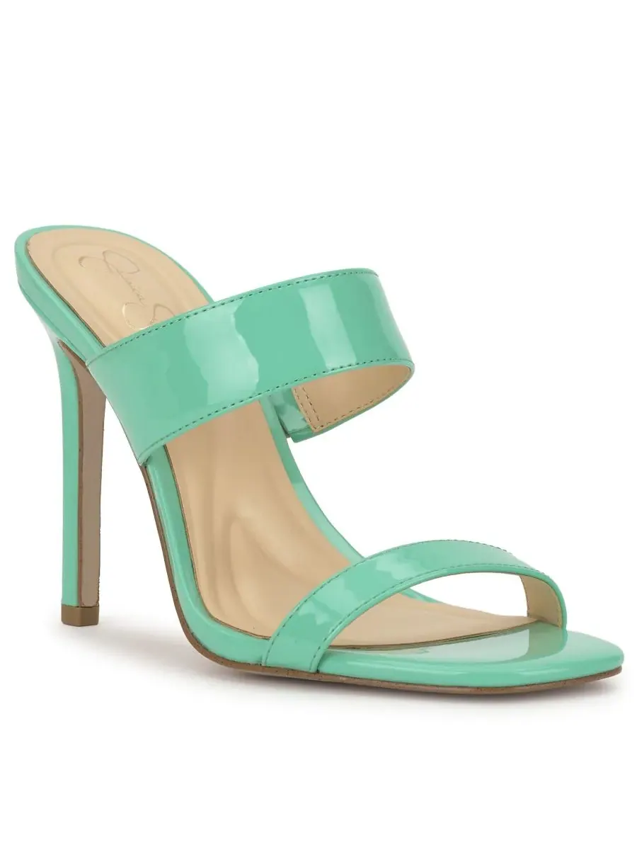 Женские сандалии-шпильки Orizell с двойной резинкой Jessica Simpson, Summer Seafoam Patent — изображение 1 из 5