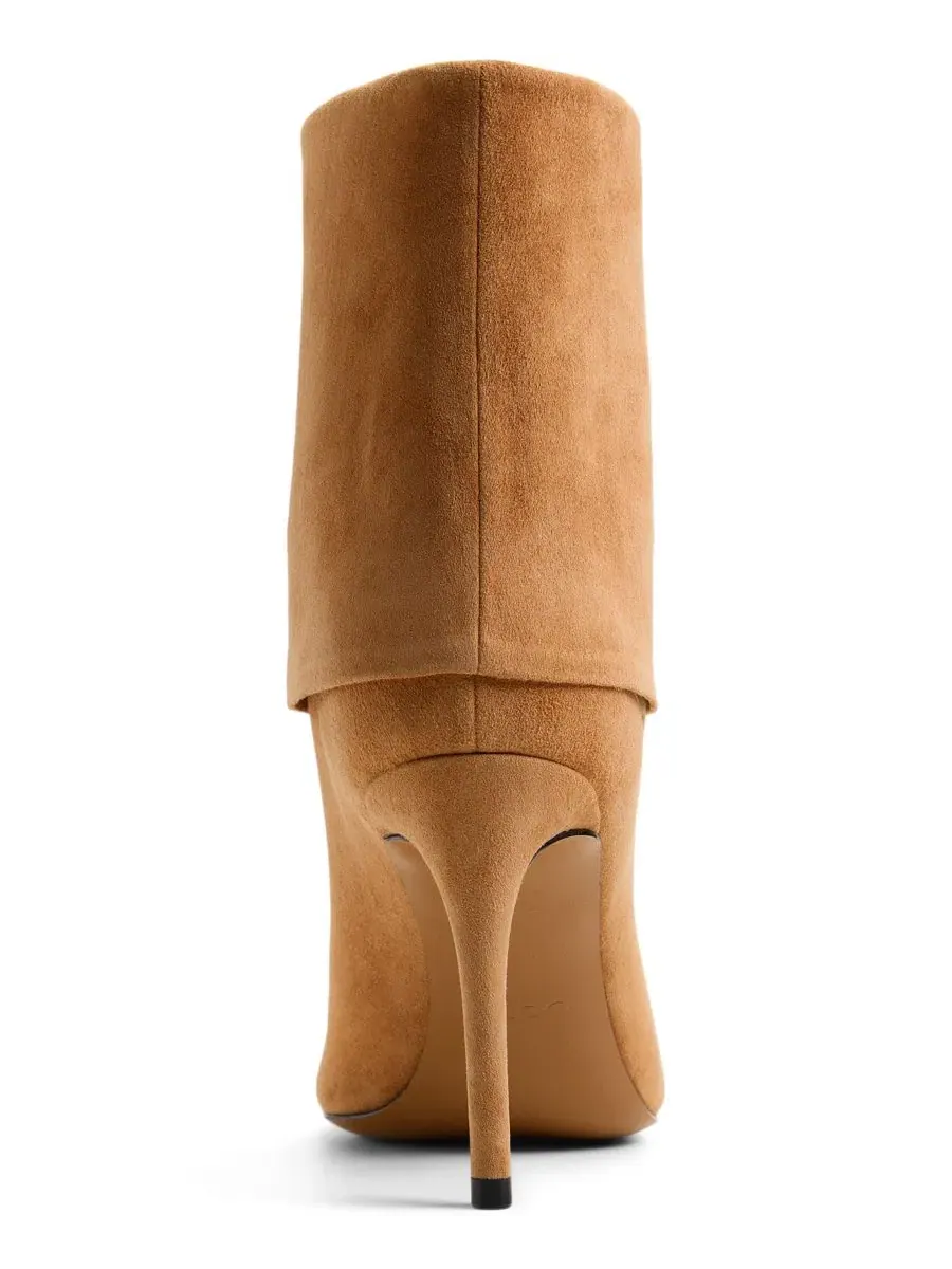 Ботинки на каблуке с острым носком Esmee Cuff Slip-On ALDO, Butterscotch Suede — изображение 3 из 5
