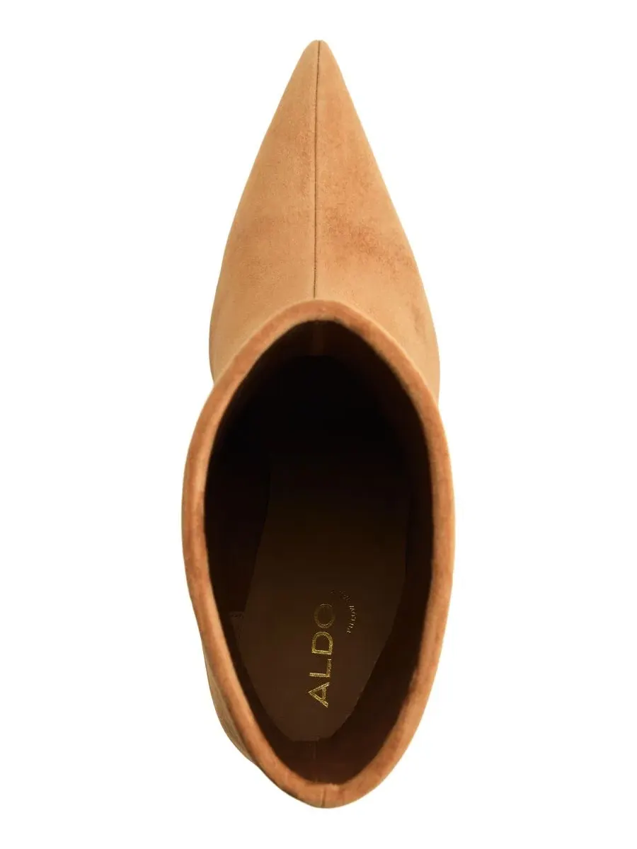Ботинки на каблуке с острым носком Esmee Cuff Slip-On ALDO, Butterscotch Suede — изображение 4 из 5