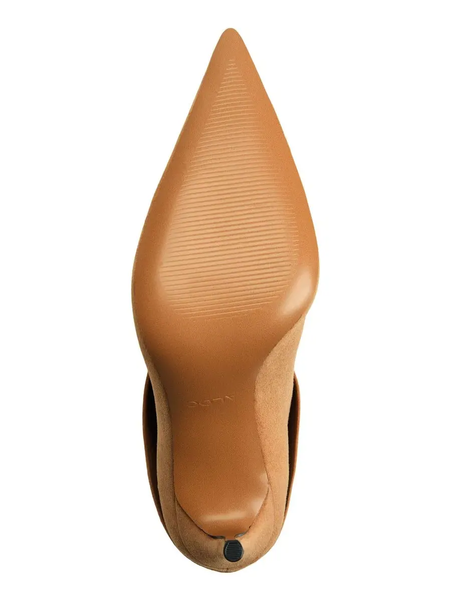 Ботинки на каблуке с острым носком Esmee Cuff Slip-On ALDO, Butterscotch Suede — изображение 5 из 5