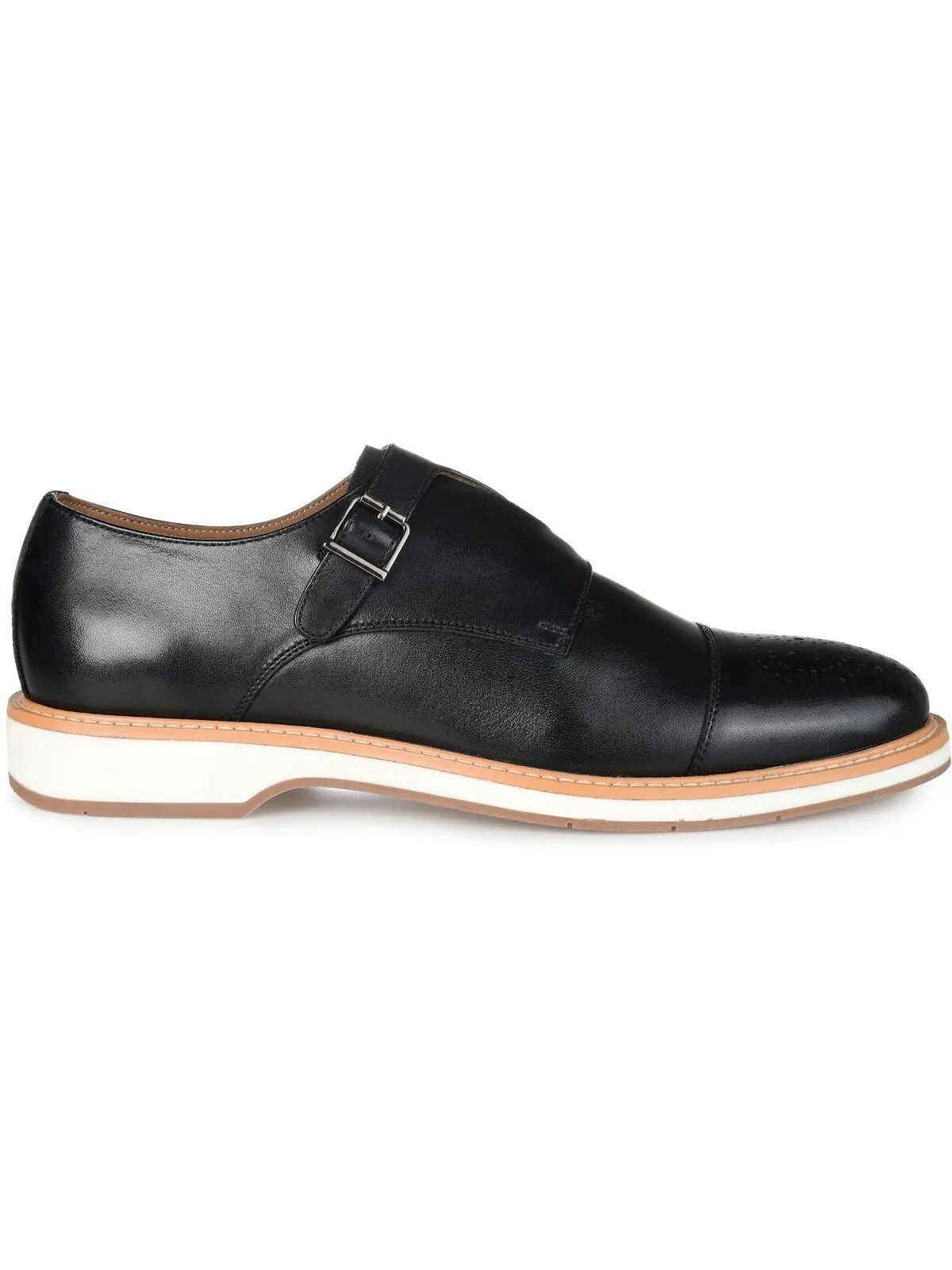 Мужские модельные туфли ransom cap toe monk strap Thomas & Vine — изображение 2 из 5, черный