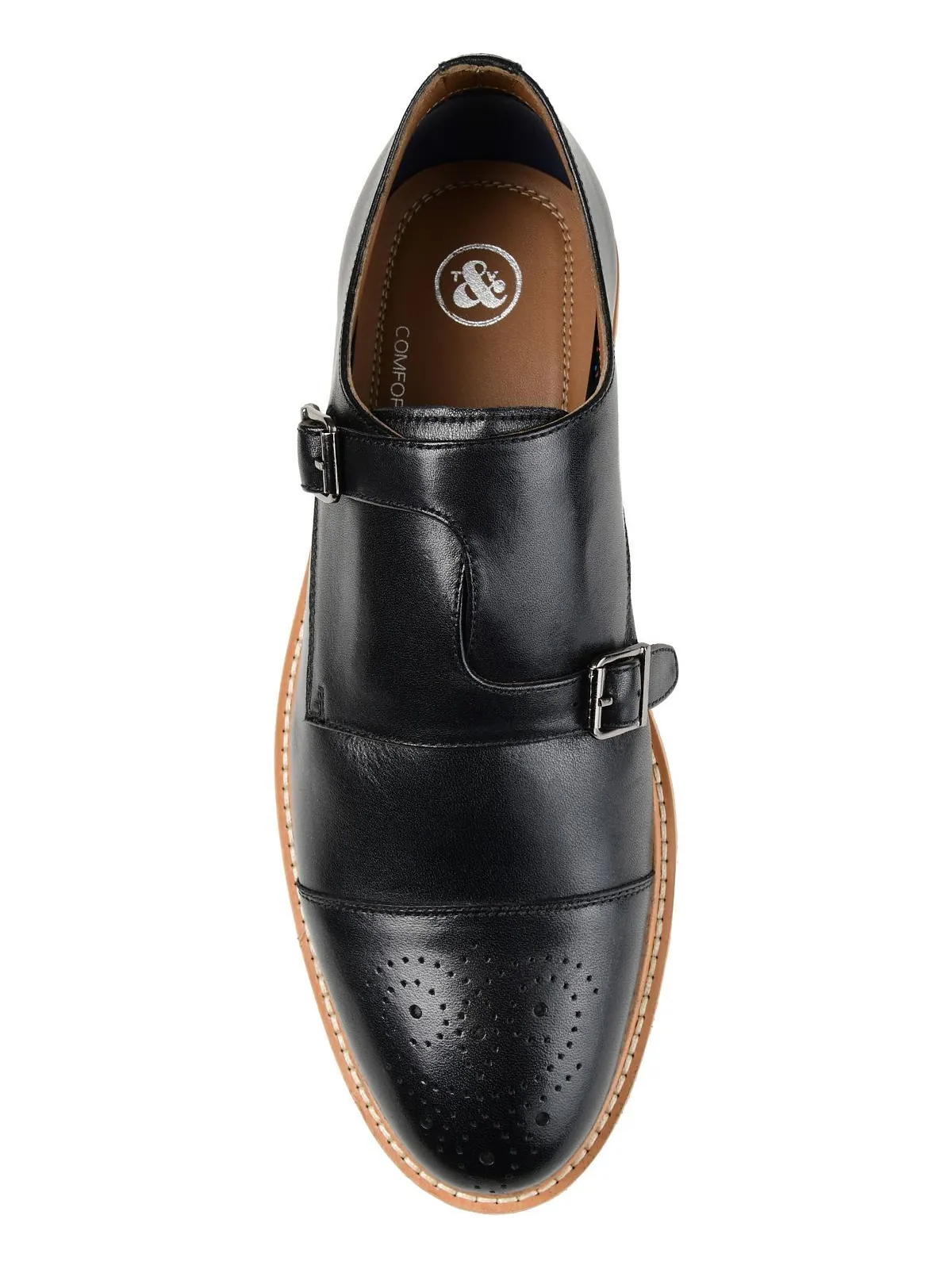 Мужские модельные туфли ransom cap toe monk strap Thomas & Vine — изображение 4 из 5, черный