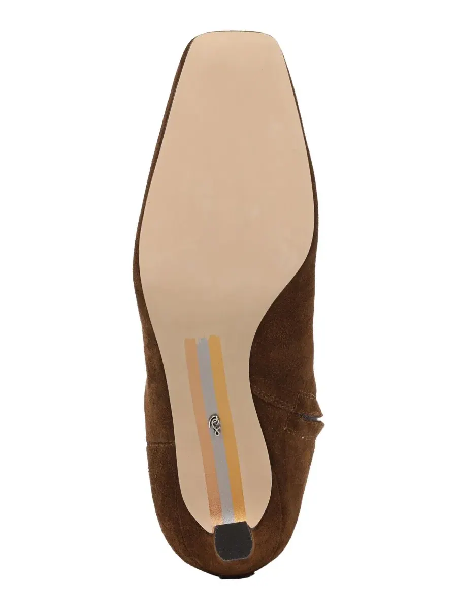 Ботинки с каблуком-рюмочкой Peony Sam Edelman, Warm Nutmeg Suede — изображение 5 из 5