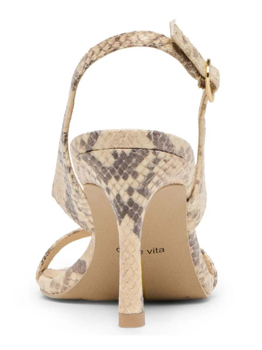 Женские туфли на высоком каблуке Izela с ремешками на пятке Dolce Vita, Natural Snake Embossed — изображение 3 из 5