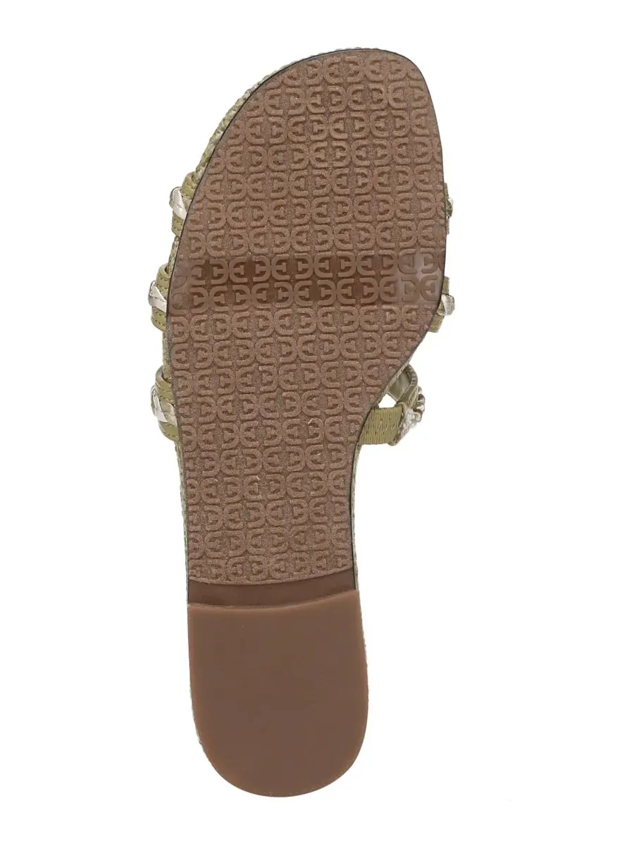 Женские сандалии Bay Twist Slide Flat Sam Edelman, Washed Sage Faux Raffia — изображение 5 из 5