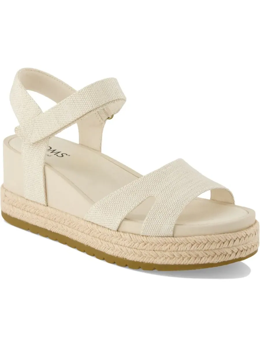 Женские сандалии на танкетке Alana с открытым носком TOMS, Natural Yarn Dye — изображение 1 из 5