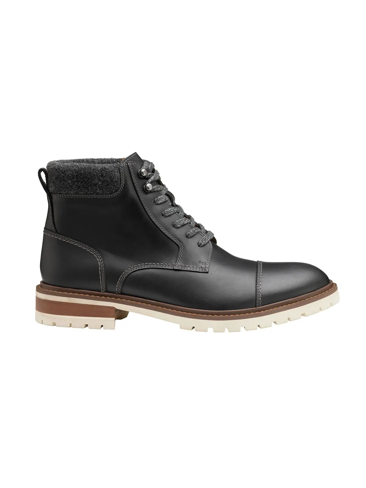 Мужские ботинки barrett cap toe Johnston & Murphy — изображение 2 из 6, серый