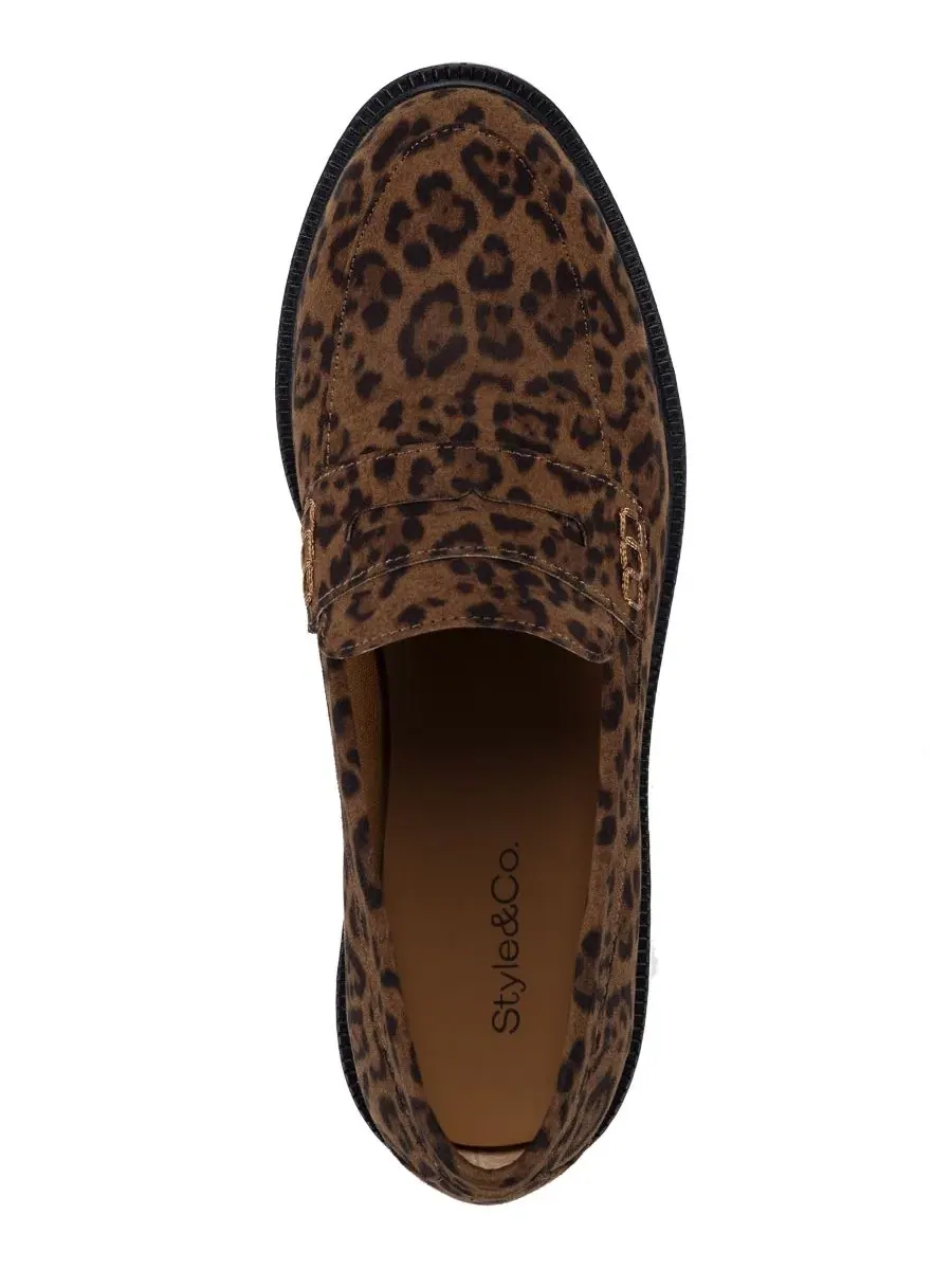 Женские лоферы-пенни Athenaa Round Toe Style & Co, Jungle Leopard — изображение 4 из 5