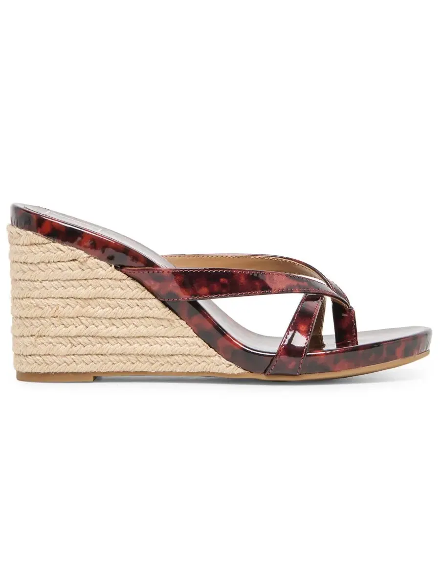 Сандалии-эспадрильи на танкетке Helan Dolce Vita, Tortoise Patent Leather — изображение 2 из 5