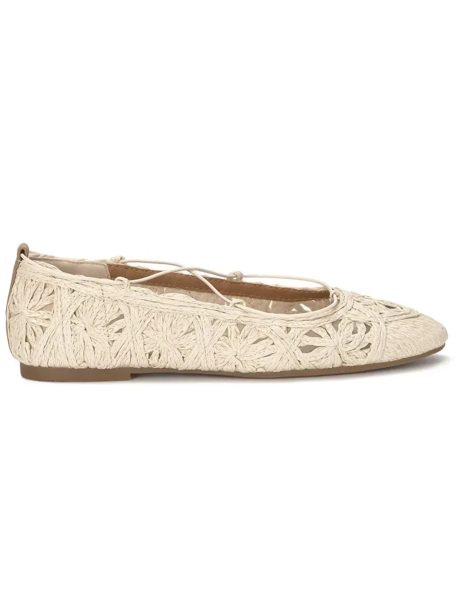 Женские балетки Tennyr на шнуровке из рафии Lucky Brand, Natural Tuscany Sundial Crochet — изображение 2 из 6