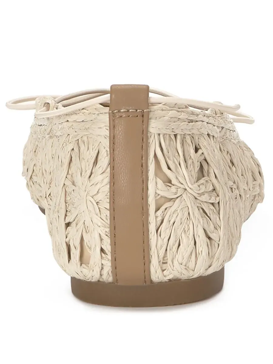 Женские балетки Tennyr на шнуровке из рафии Lucky Brand, Natural Tuscany Sundial Crochet — изображение 3 из 6