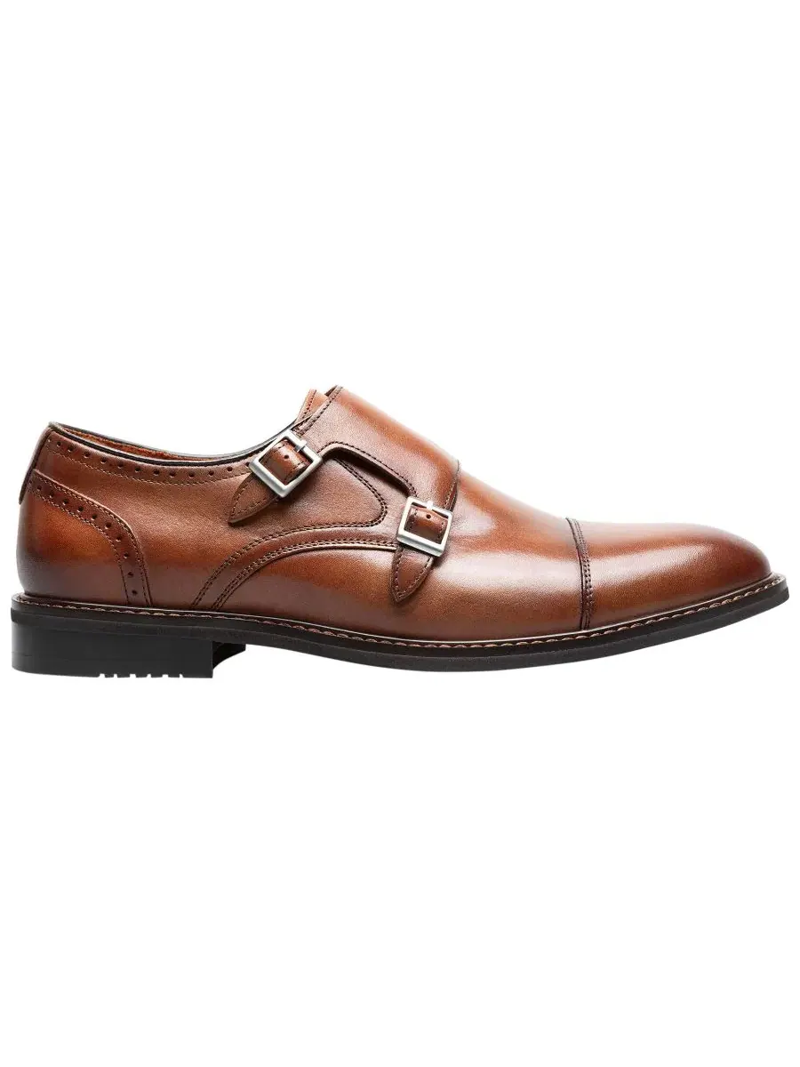 Туфли Boswell Cap-Toe Double Monk Strap Stacy Adams, Rustcopper — изображение 2 из 8