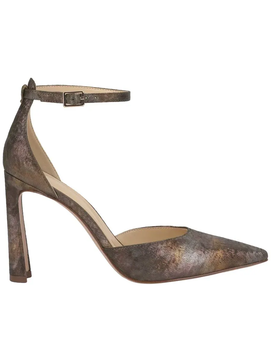 Туфли-лодочки Kelusa на каблуке-лезвии Jessica Simpson, Metallic Combo Sateen — изображение 2 из 5